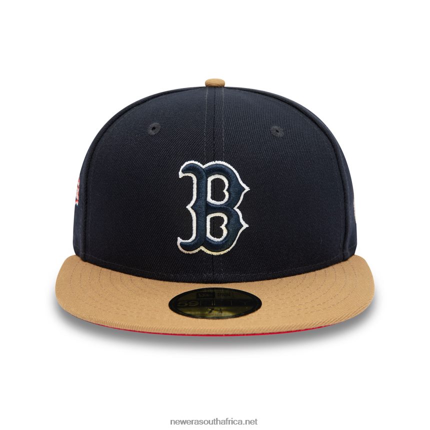 Boston Red Sox Fall Colours Contrast Visor Navy 59FIFTY Fitted Cap New Era TRBRBN518