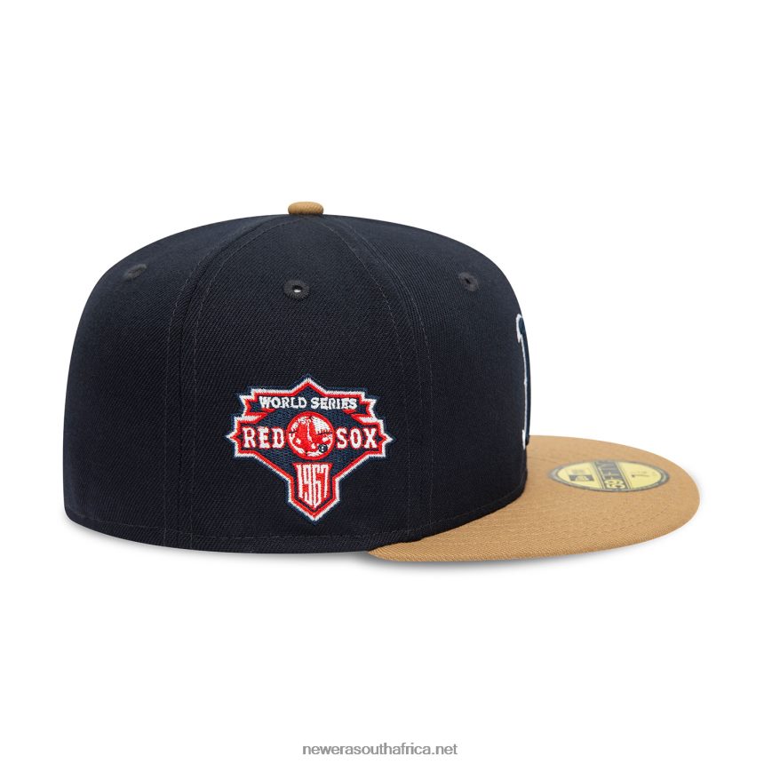 Boston Red Sox Fall Colours Contrast Visor Navy 59FIFTY Fitted Cap New Era TRBRBN518