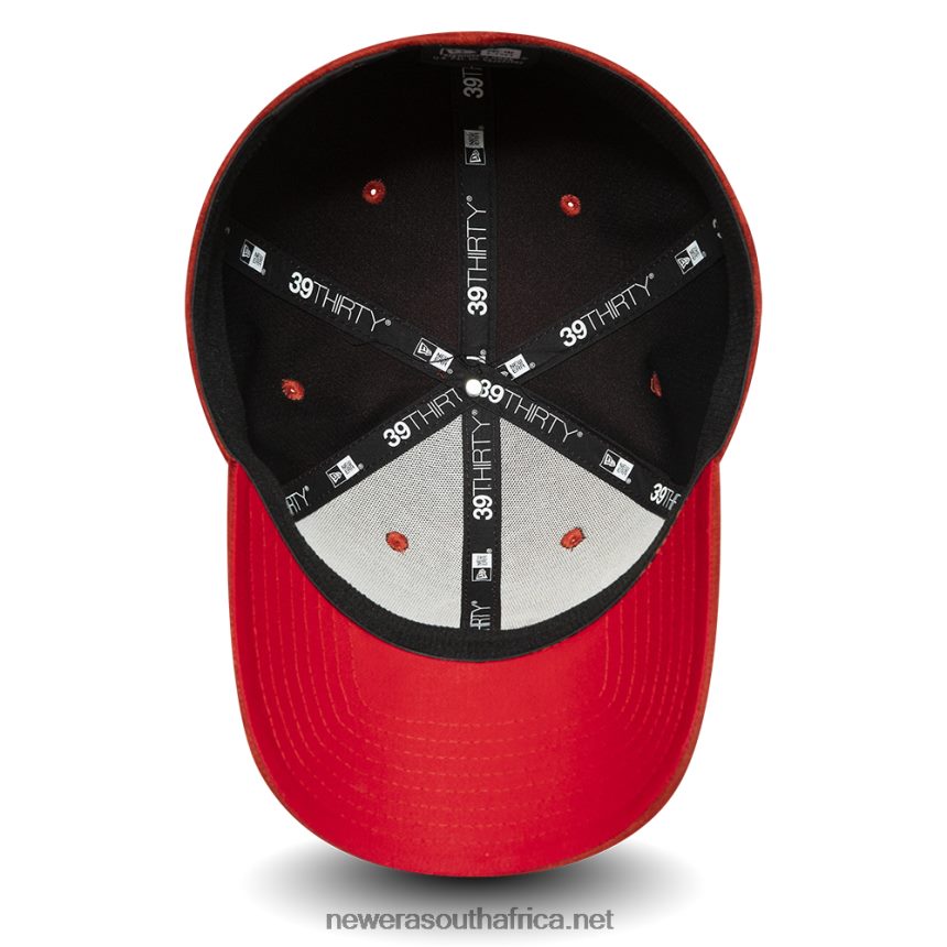 Boston Red Sox Faux Suede Red 39THIRTY Stretch Fit Cap New Era TRBRBN2151