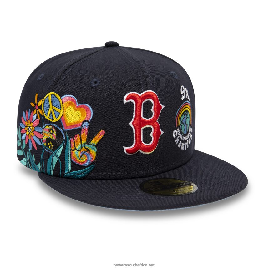 Boston Red Sox Groovy Navy 59FIFTY Fitted Cap New Era TRBRBN47