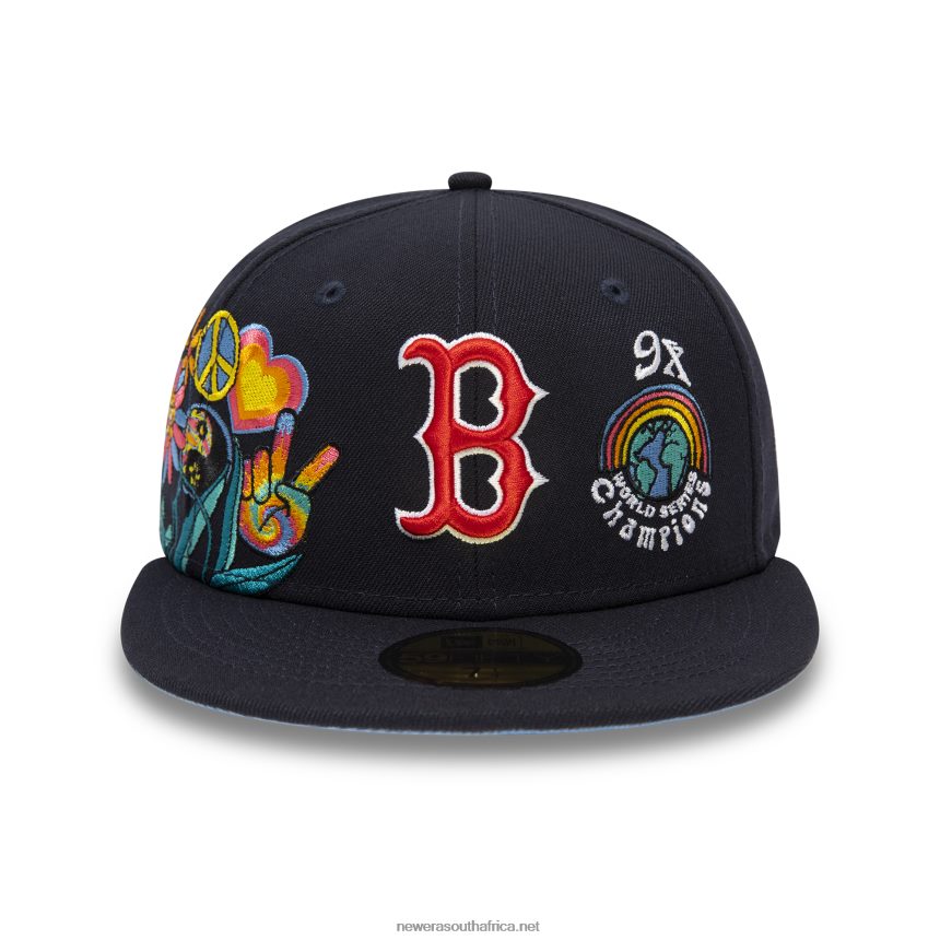 Boston Red Sox Groovy Navy 59FIFTY Fitted Cap New Era TRBRBN47