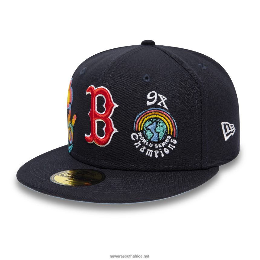 Boston Red Sox Groovy Navy 59FIFTY Fitted Cap New Era TRBRBN47