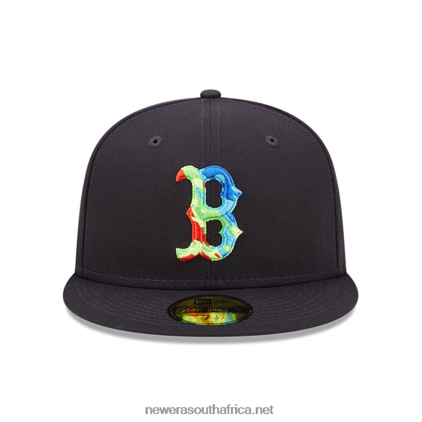 Boston Red Sox Infrared Navy 59FIFTY Fitted Cap New Era TRBRBN1367