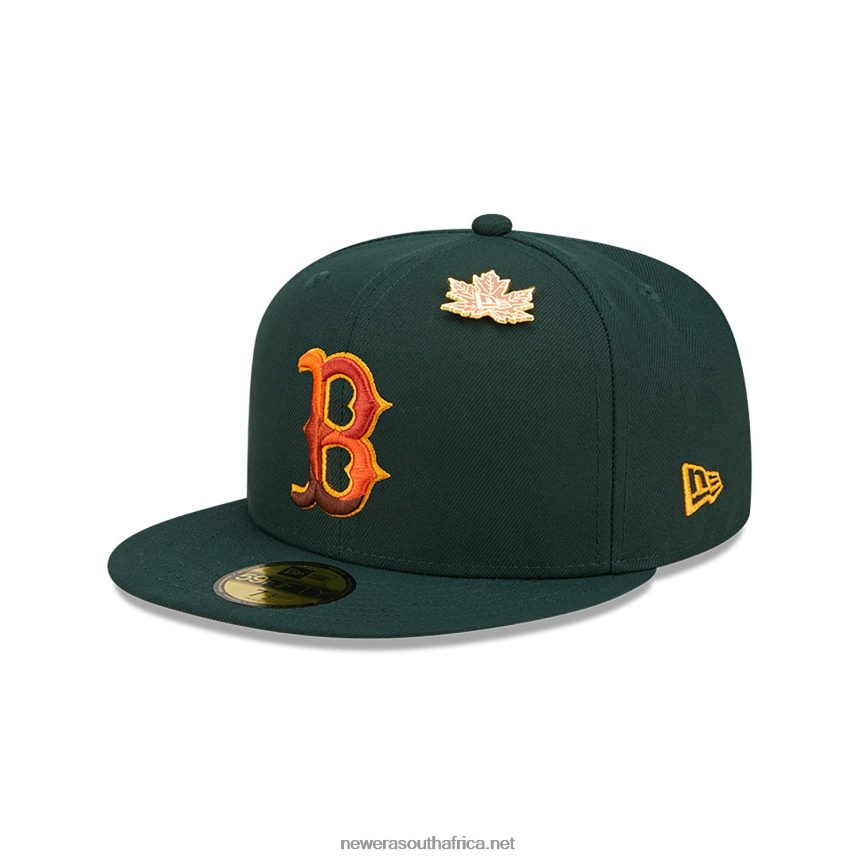 Boston Red Sox Leafy Dark Green 59FIFTY Fitted Cap New Era TRBRBN713