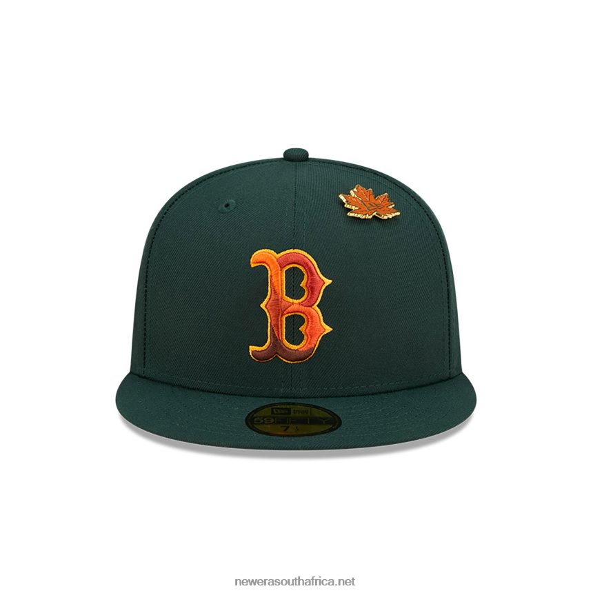 Boston Red Sox Leafy Dark Green 59FIFTY Fitted Cap New Era TRBRBN713