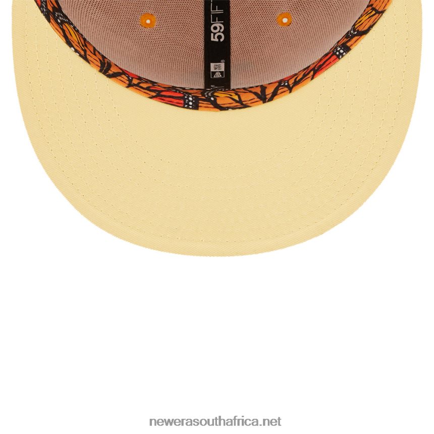 Boston Red Sox MLB Butterfly Yellow 59FIFTY Fitted Cap New Era TRBRBN916