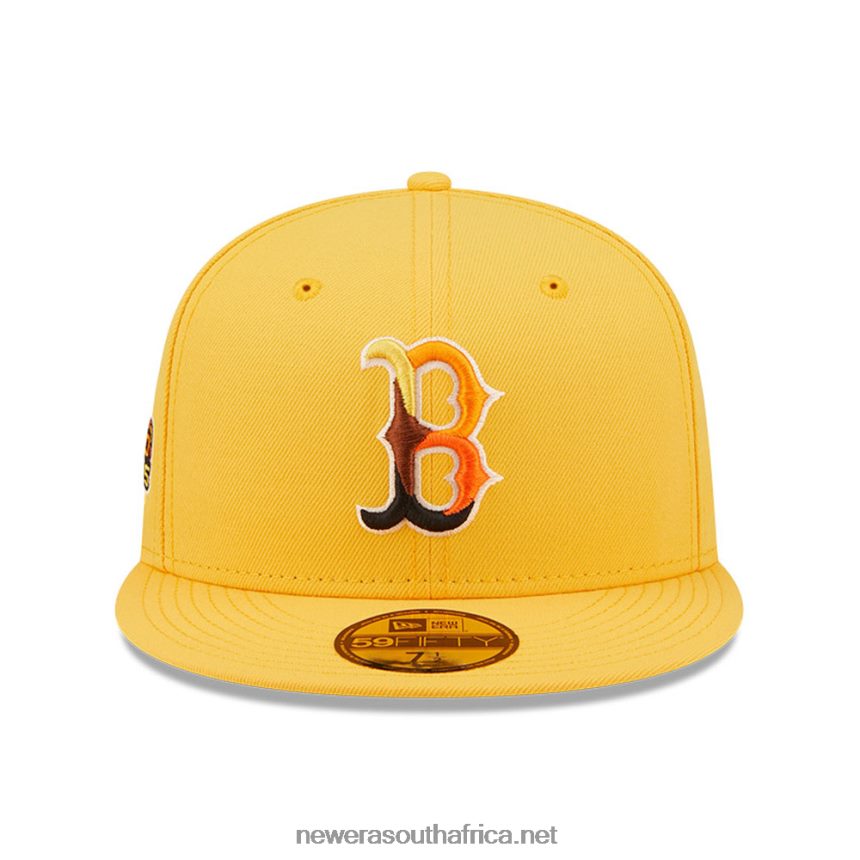 Boston Red Sox MLB Butterfly Yellow 59FIFTY Fitted Cap New Era TRBRBN916