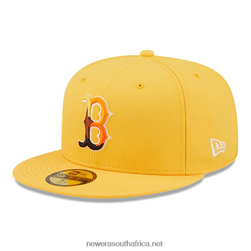 Boston Red Sox MLB Butterfly Yellow 59FIFTY Fitted Cap New Era TRBRBN916