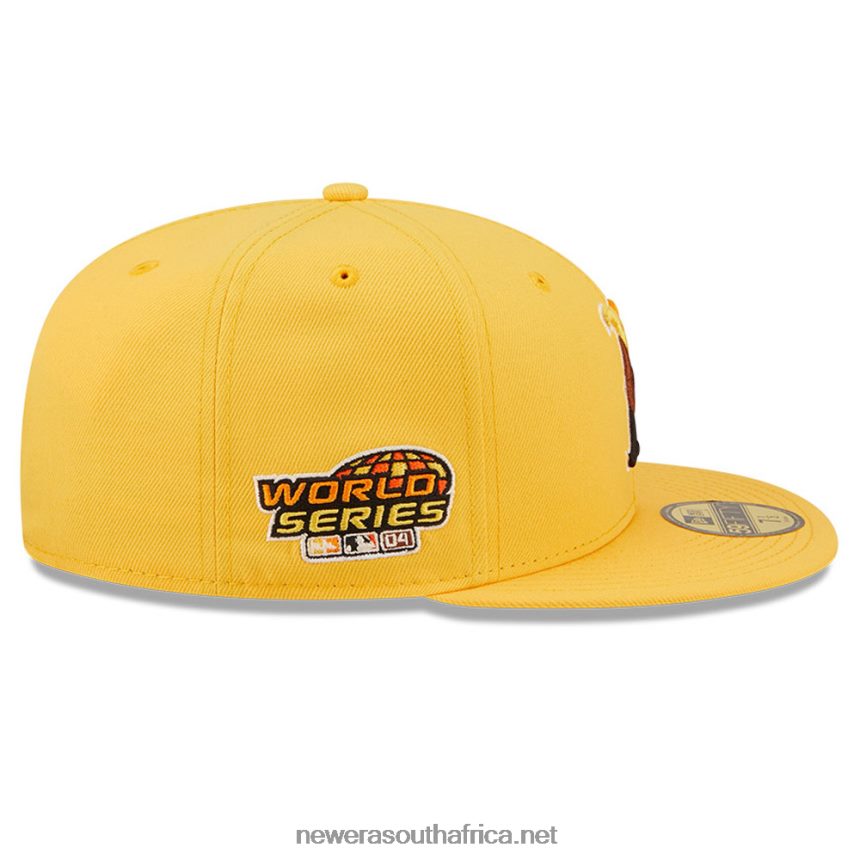 Boston Red Sox MLB Butterfly Yellow 59FIFTY Fitted Cap New Era TRBRBN916