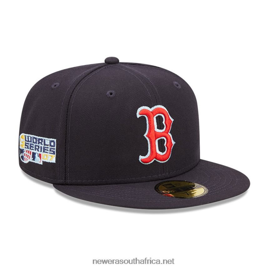 Boston Red Sox MLB Cloud Navy 59FIFTY Fitted Cap New Era TRBRBN484