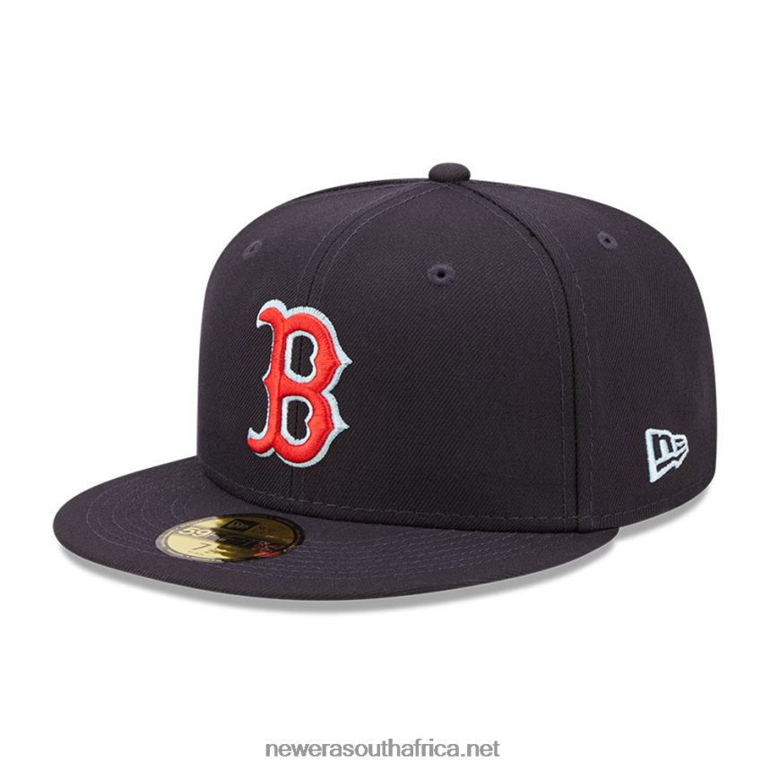 Boston Red Sox MLB Cloud Navy 59FIFTY Fitted Cap New Era TRBRBN484