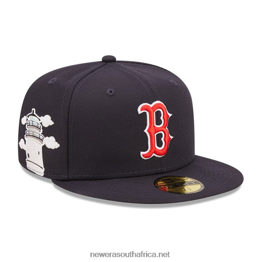 Boston Red Sox MLB Cloud Navy 59FIFTY Fitted Cap New Era TRBRBN968