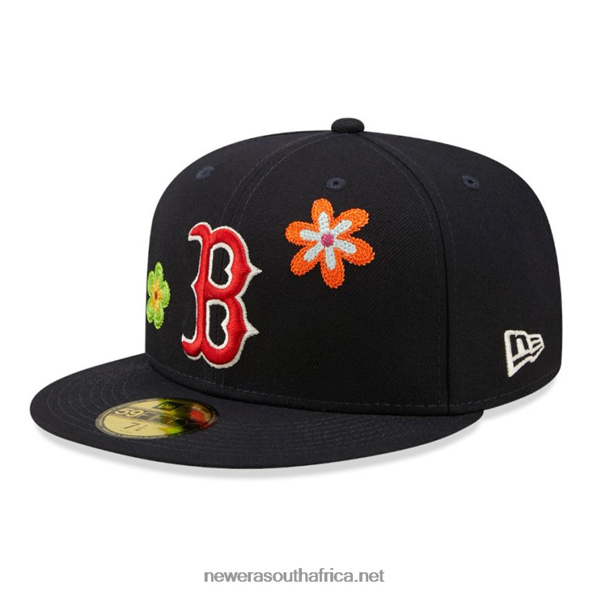 Boston Red Sox MLB Flower Navy 59FIFTY Fitted Cap New Era TRBRBN169