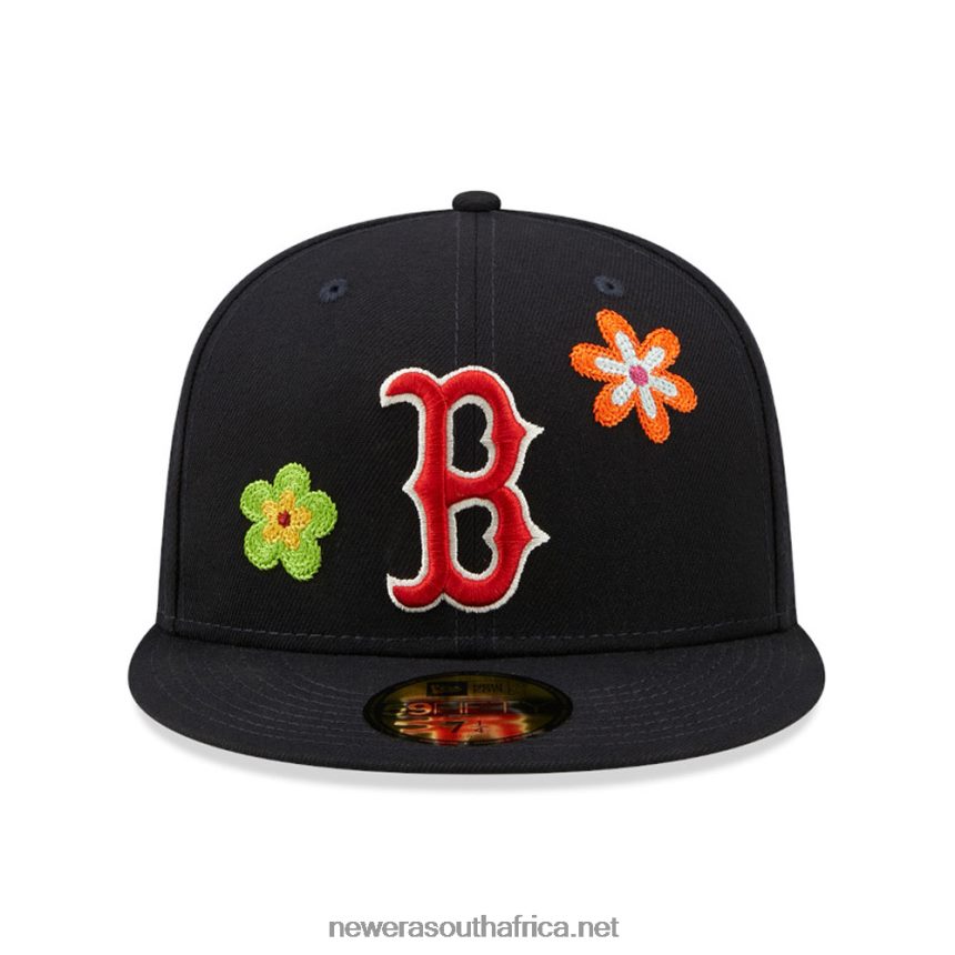 Boston Red Sox MLB Flower Navy 59FIFTY Fitted Cap New Era TRBRBN169