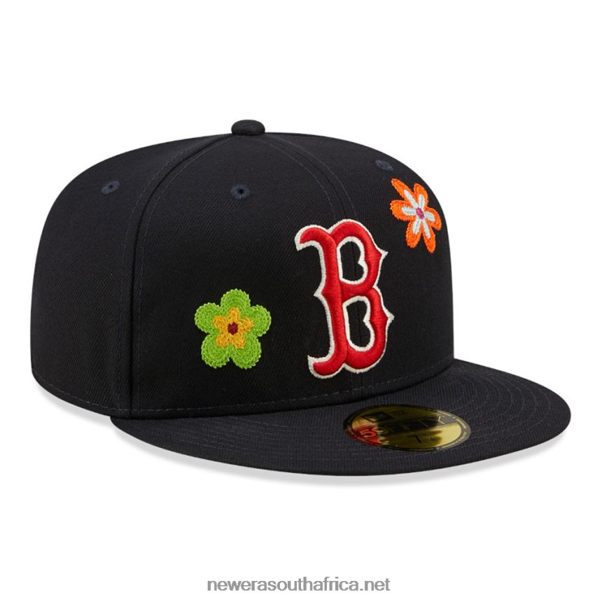 Boston Red Sox MLB Flower Navy 59FIFTY Fitted Cap New Era TRBRBN169