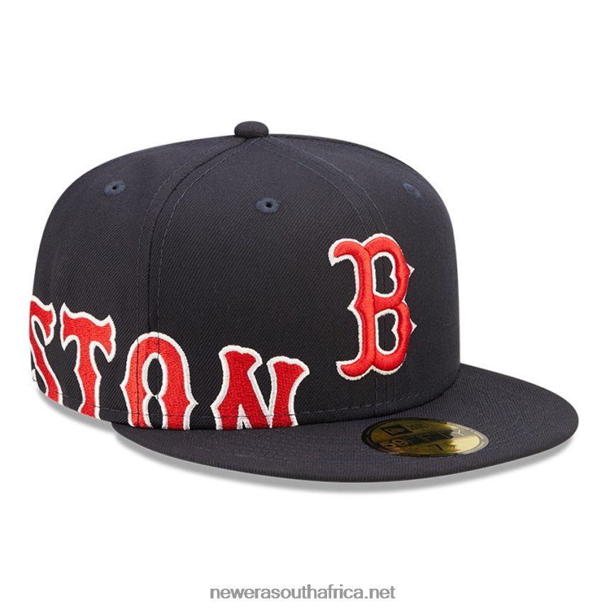 Boston Red Sox MLB Side Split Navy 59FIFTY Fitted Cap New Era TRBRBN421
