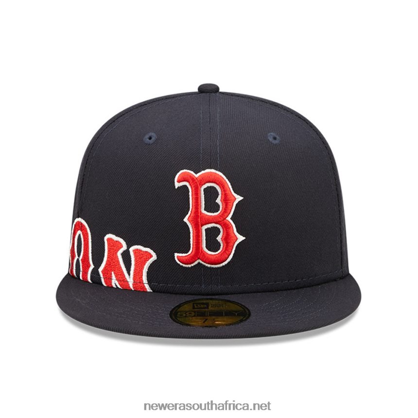 Boston Red Sox MLB Side Split Navy 59FIFTY Fitted Cap New Era TRBRBN421