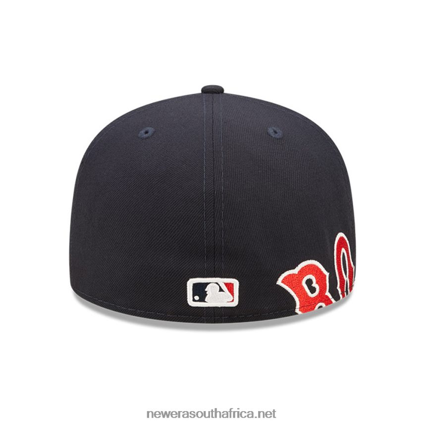 Boston Red Sox MLB Side Split Navy 59FIFTY Fitted Cap New Era TRBRBN421