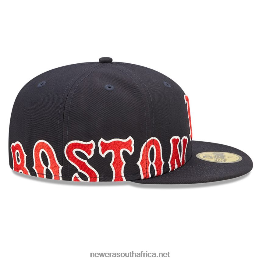 Boston Red Sox MLB Side Split Navy 59FIFTY Fitted Cap New Era TRBRBN421