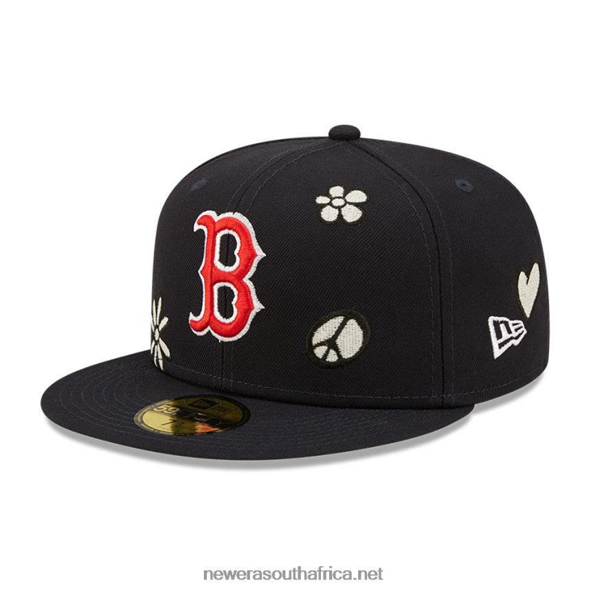 Boston Red Sox MLB Sunlight Pop Navy 59FIFTY Cap New Era TRBRBN239