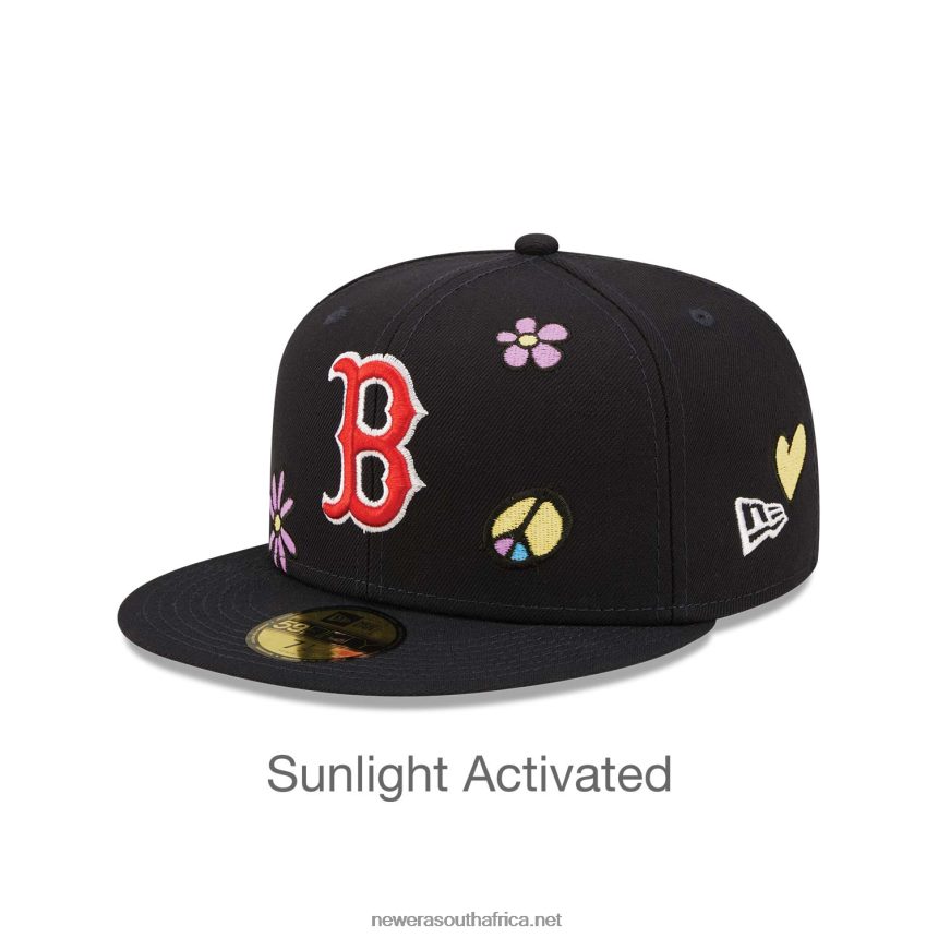 Boston Red Sox MLB Sunlight Pop Navy 59FIFTY Cap New Era TRBRBN239
