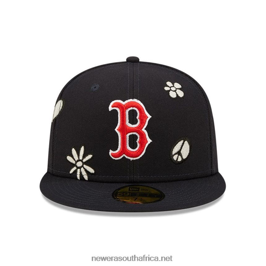 Boston Red Sox MLB Sunlight Pop Navy 59FIFTY Cap New Era TRBRBN239