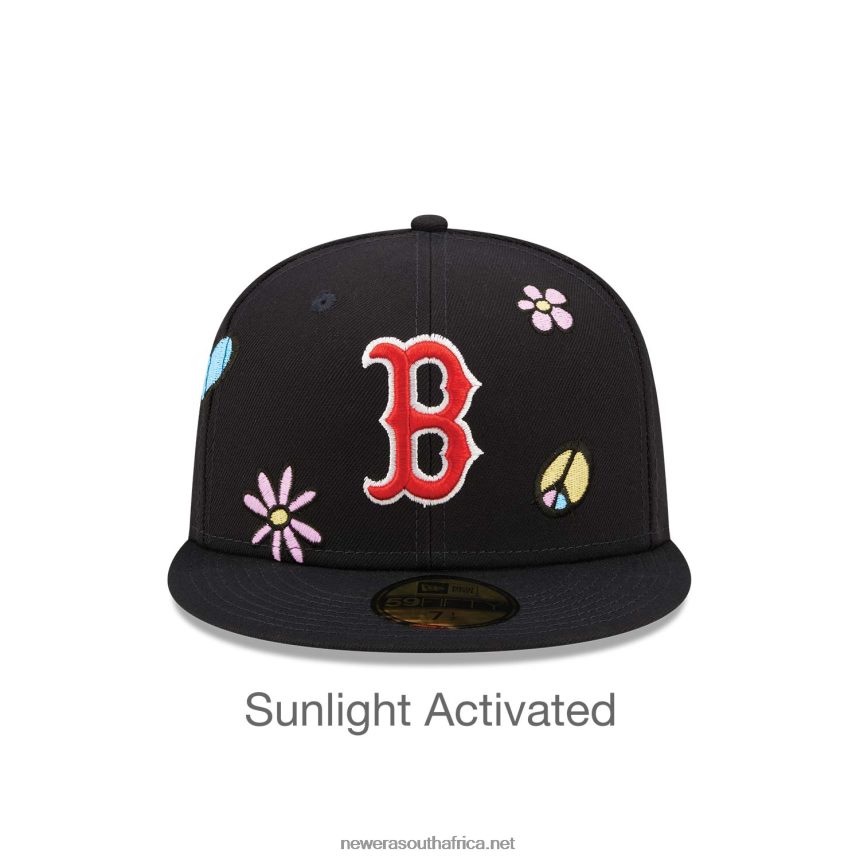 Boston Red Sox MLB Sunlight Pop Navy 59FIFTY Cap New Era TRBRBN239
