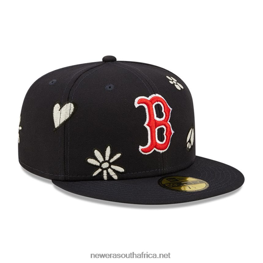 Boston Red Sox MLB Sunlight Pop Navy 59FIFTY Cap New Era TRBRBN239