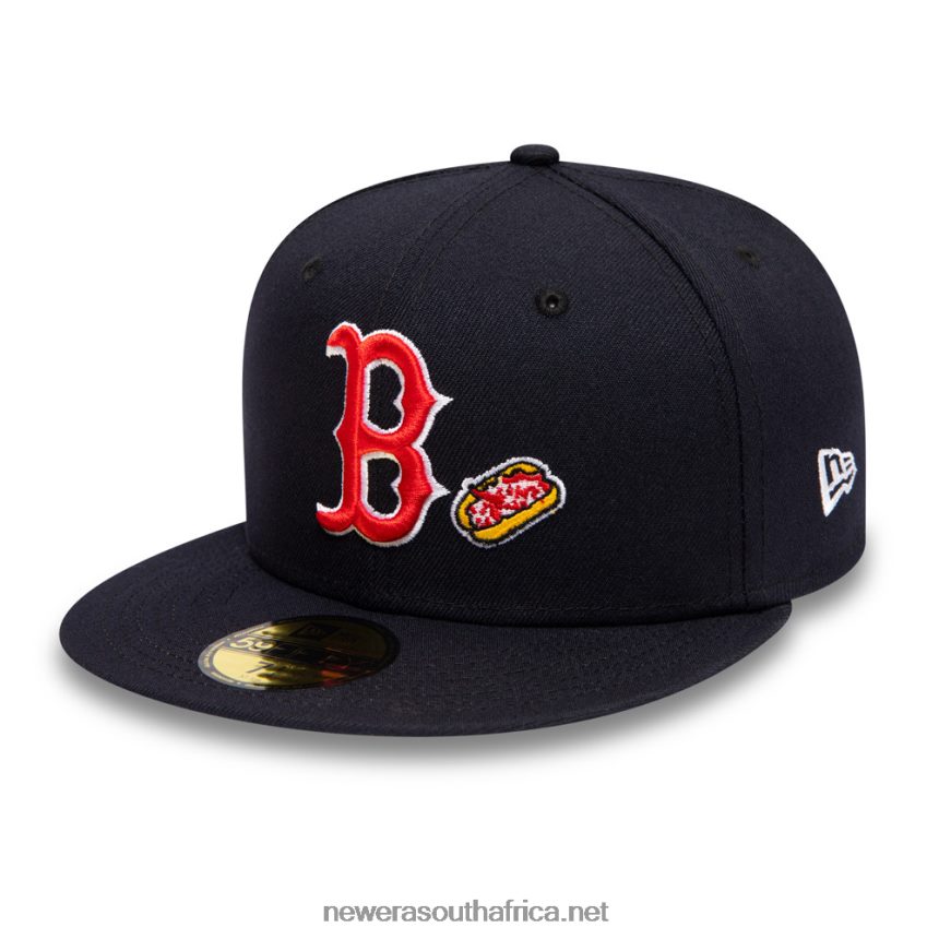Boston Red Sox MLB Team Eats Navy 59FIFTY Cap New Era TRBRBN1034