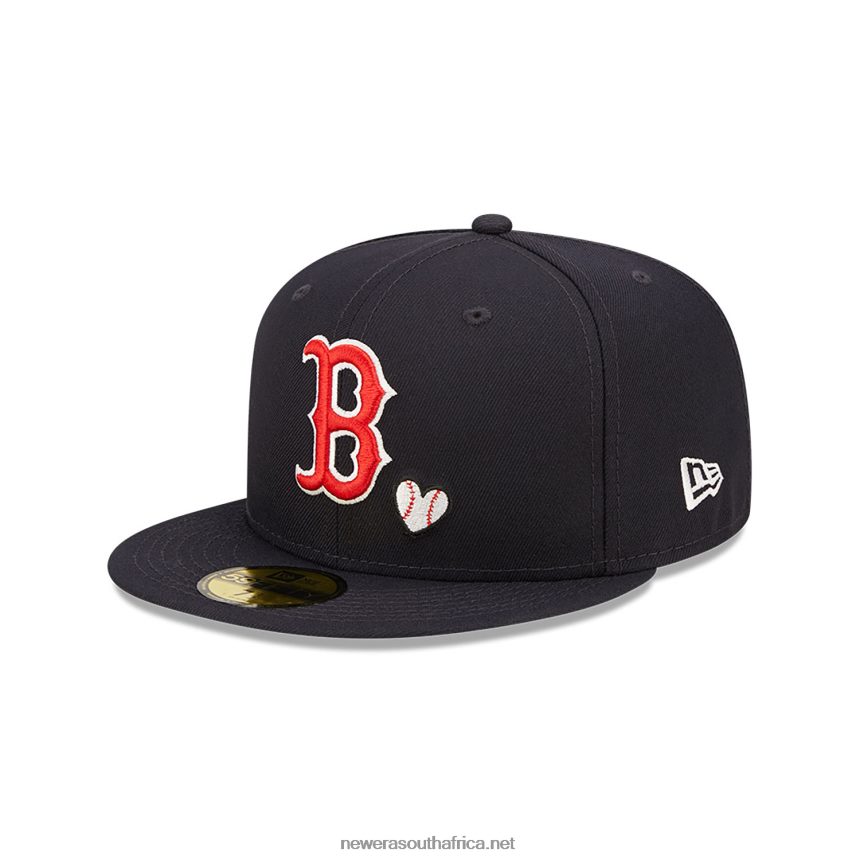Boston Red Sox MLB Team Heart Navy 59FIFTY Fitted Cap New Era TRBRBN1012