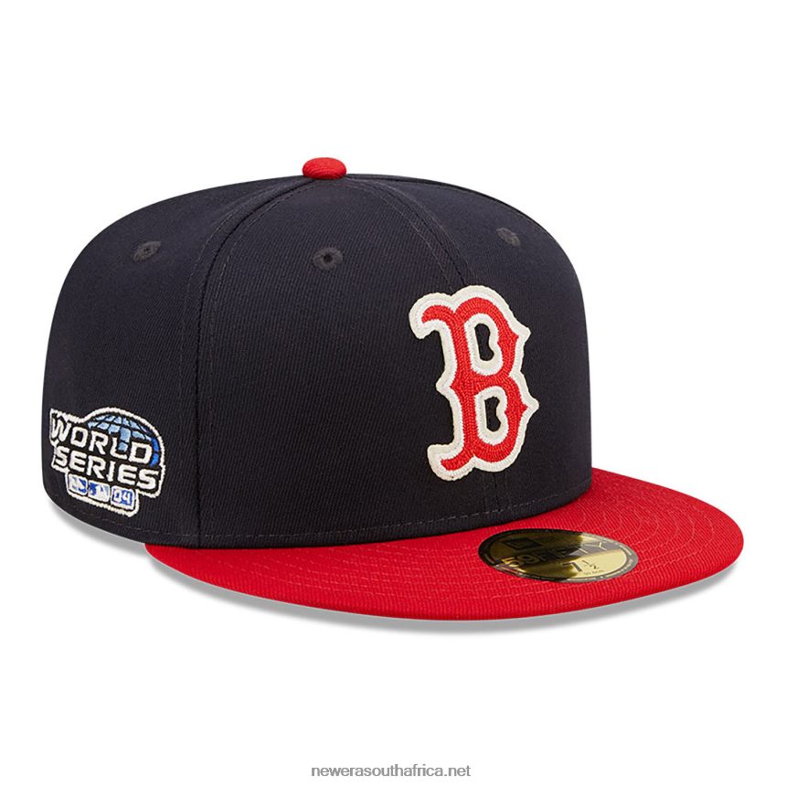 Boston Red Sox NE Letterman Navy 59FIFTY Fitted Cap New Era TRBRBN647