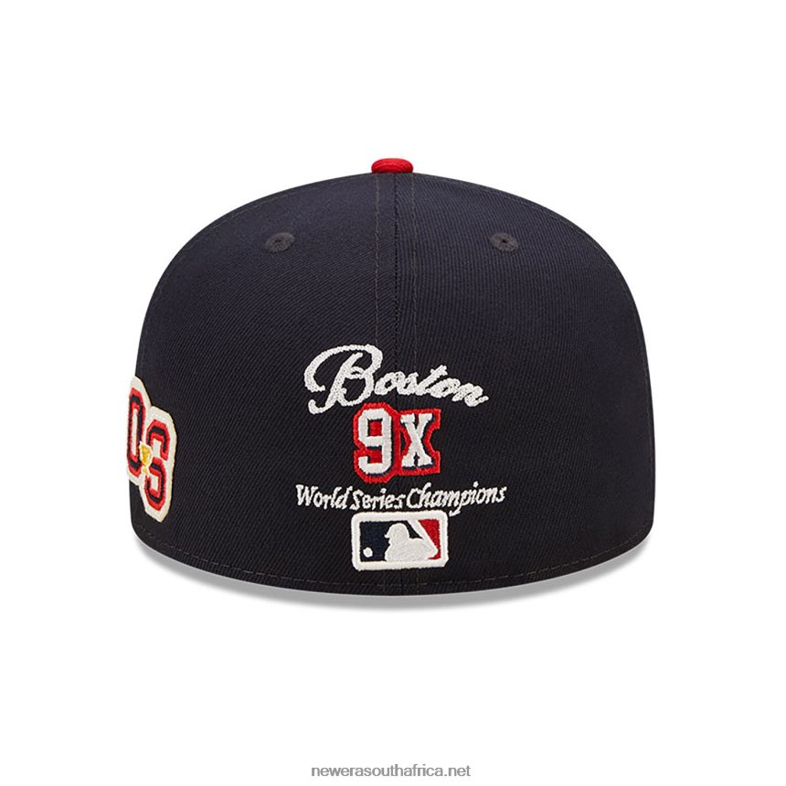 Boston Red Sox NE Letterman Navy 59FIFTY Fitted Cap New Era TRBRBN647