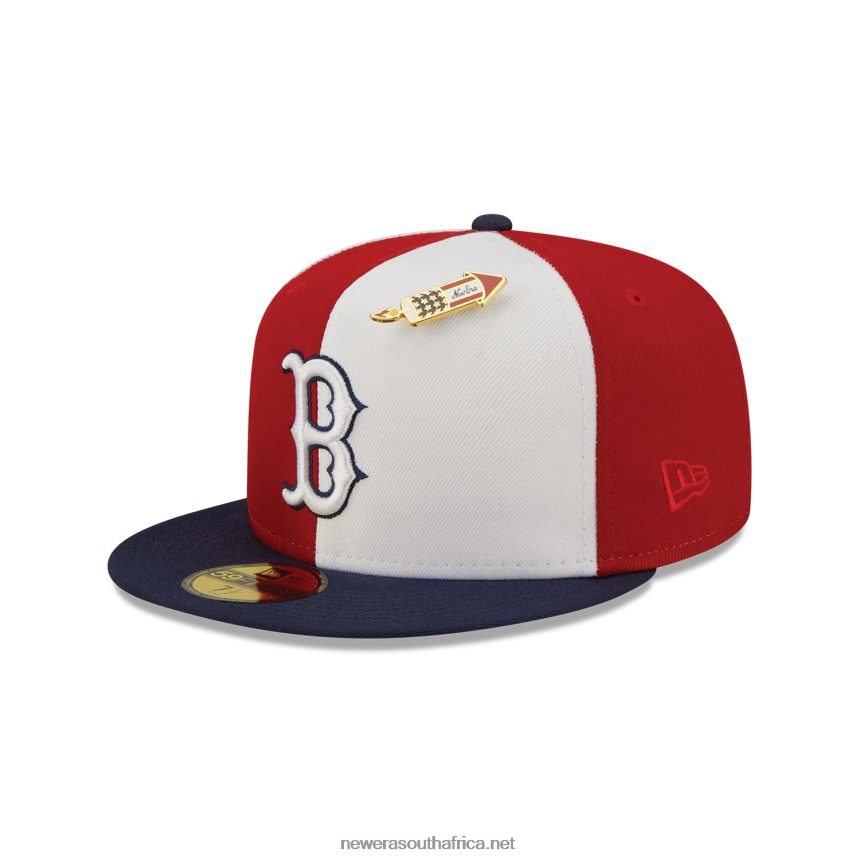 Boston Red Sox Pinwheel Americana Red 59FIFTY Fitted Cap New Era TRBRBN780