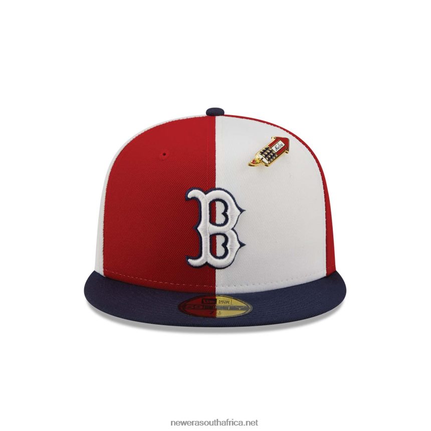 Boston Red Sox Pinwheel Americana Red 59FIFTY Fitted Cap New Era TRBRBN780