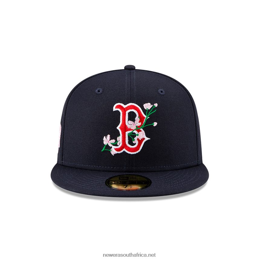 Boston Red Sox Side Patch Bloom Navy 59FIFTY Fitted Cap New Era TRBRBN960