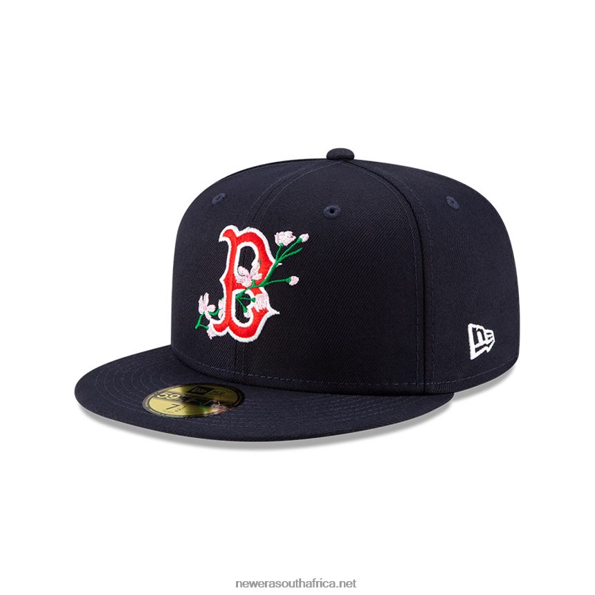 Boston Red Sox Side Patch Bloom Navy 59FIFTY Fitted Cap New Era TRBRBN960