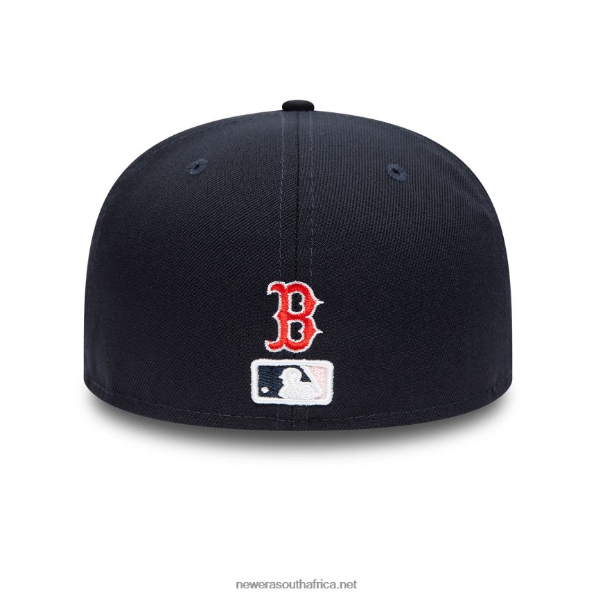 Boston Red Sox Side Patch Bloom Navy 59FIFTY Fitted Cap New Era TRBRBN960