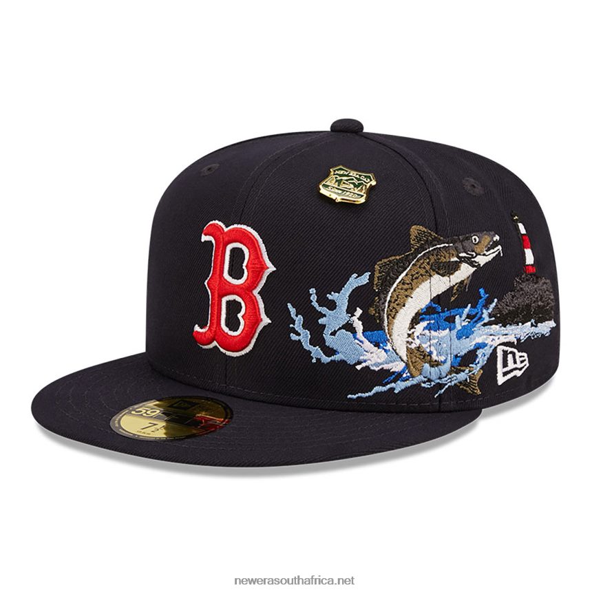 Boston Red Sox State Park Navy 59FIFTY Fitted Cap New Era TRBRBN407
