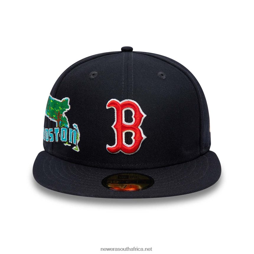 Boston Red Sox Stateview Navy 59FIFTY Fitted Cap New Era TRBRBN1285