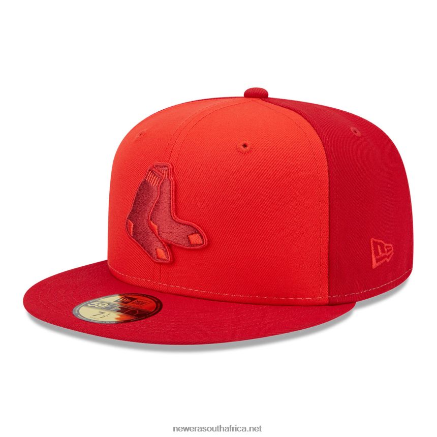 Boston Red Sox Tri Tone Team Red 59FIFTY Fitted Cap New Era TRBRBN1216