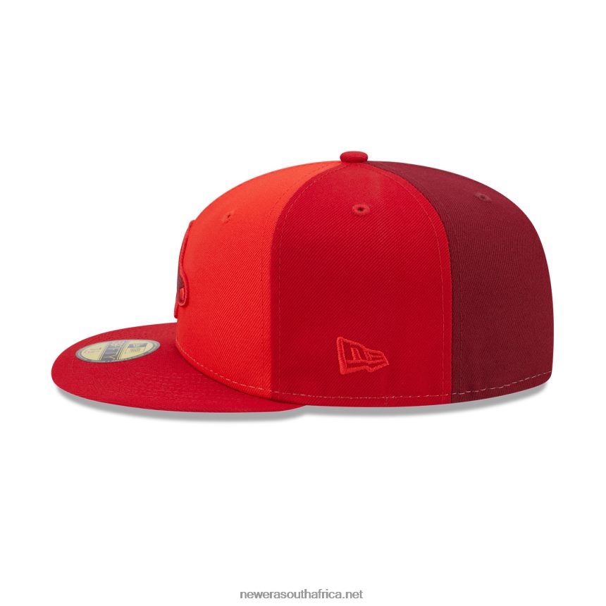 Boston Red Sox Tri Tone Team Red 59FIFTY Fitted Cap New Era TRBRBN1216