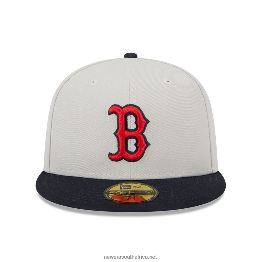 Boston Red Sox Varsity Letter Stone 59FIFTY Fitted Cap New Era TRBRBN1391