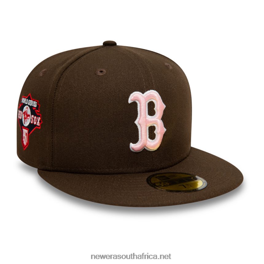 Boston Red Sox Walnut and Pink 59FIFTY Cap New Era TRBRBN1153