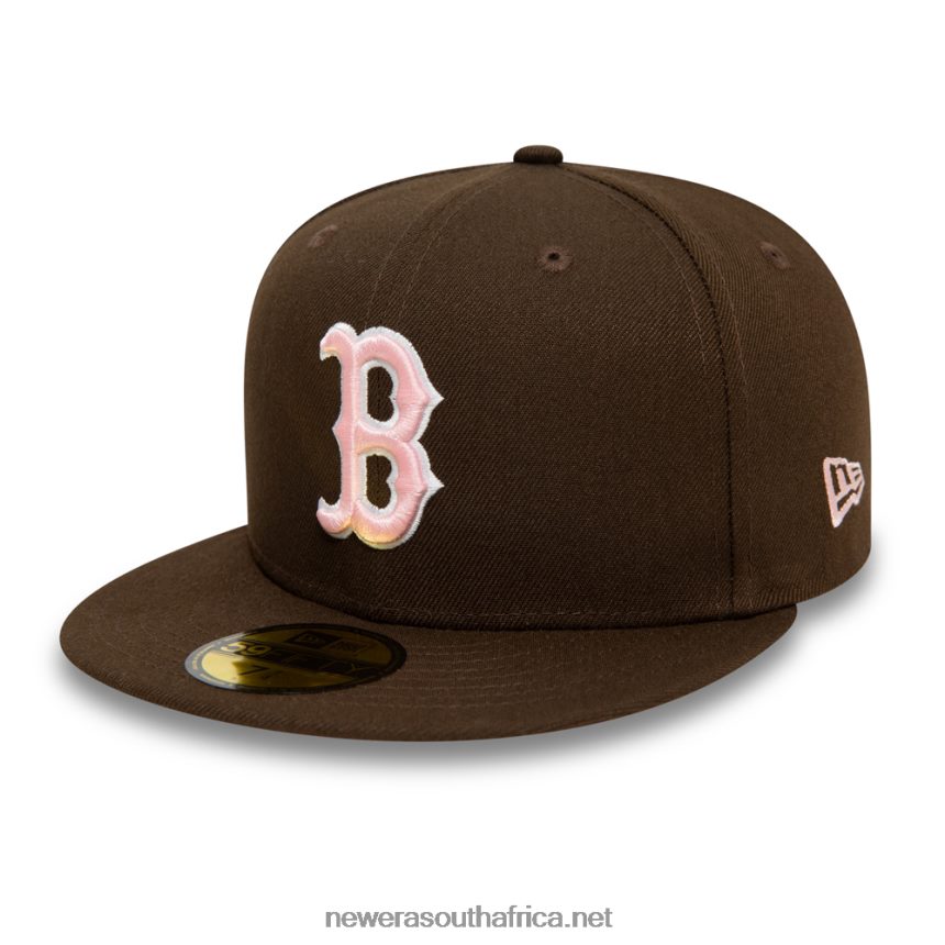 Boston Red Sox Walnut and Pink 59FIFTY Cap New Era TRBRBN1153