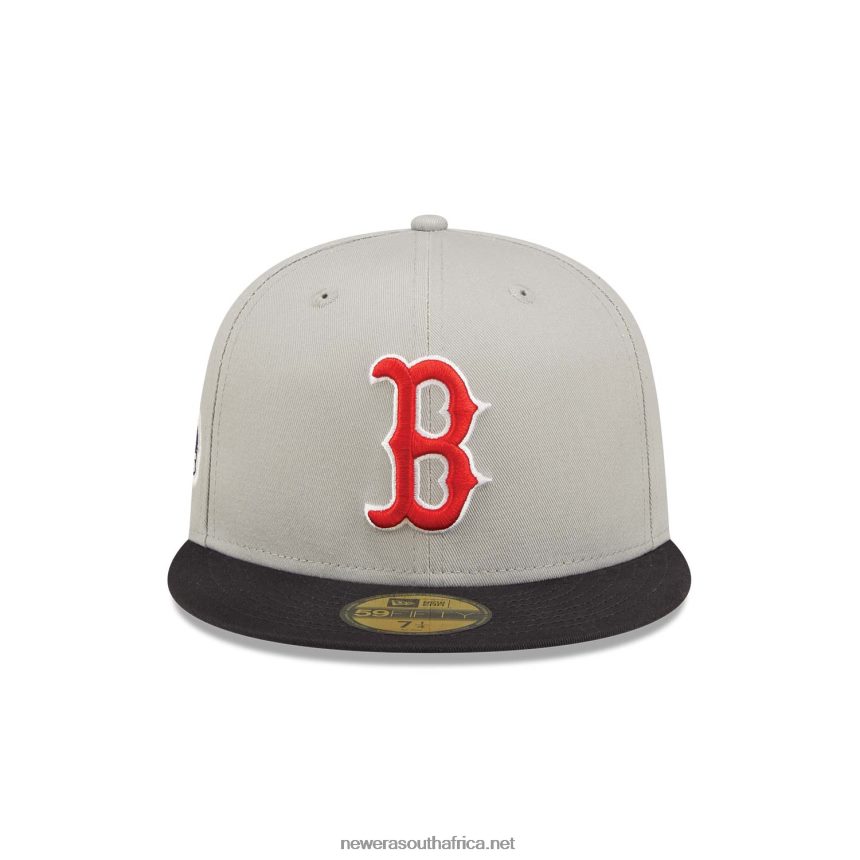 Boston Red Sox World Series Grey 59FIFTY Fitted Cap New Era TRBRBN94