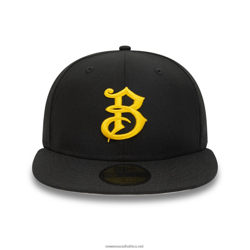 Bradenton Marauders MiLB Black and Yellow 59FIFTY Fitted Cap New Era TRBRBN211