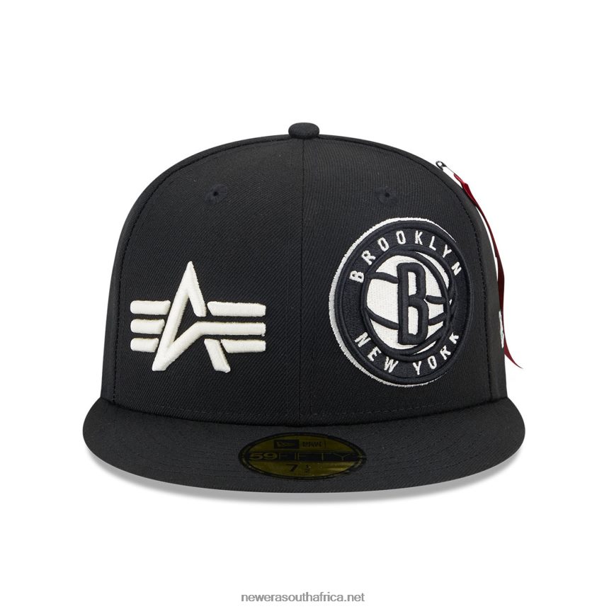 Brooklyn Nets Alpha Industries X NBA Black 59FIFTY Fitted Cap New Era TRBRBN976