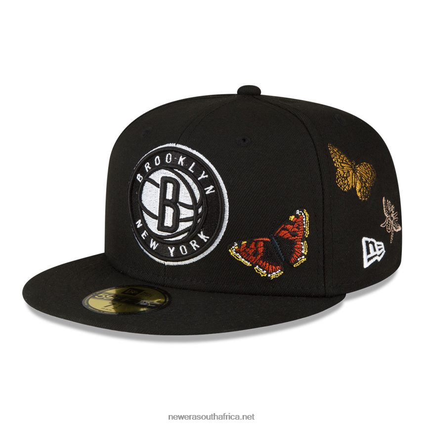 Brooklyn Nets Felt x NBA Black 59FIFTY Fitted Cap New Era TRBRBN1405