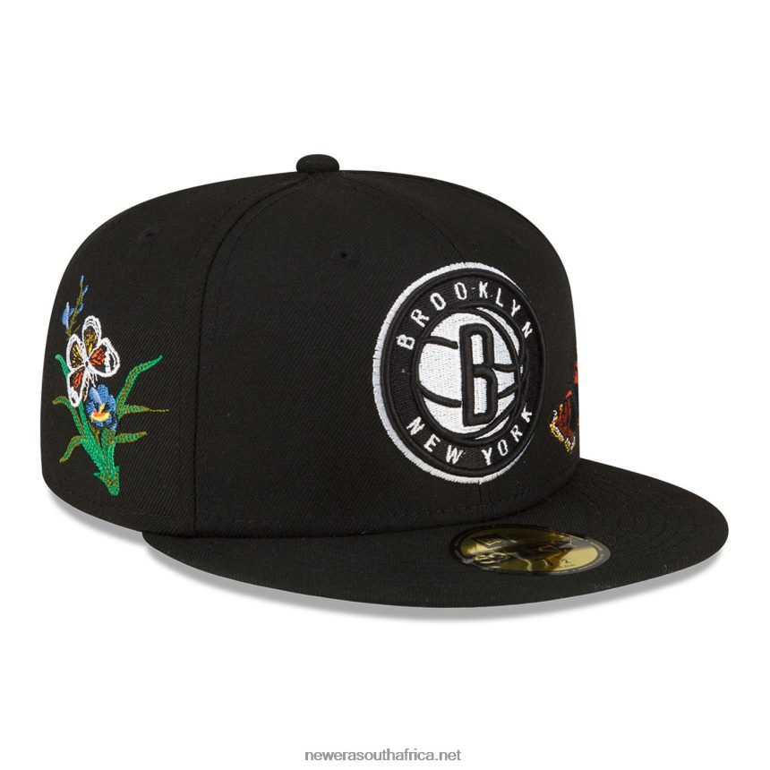 Brooklyn Nets Felt x NBA Black 59FIFTY Fitted Cap New Era TRBRBN1405
