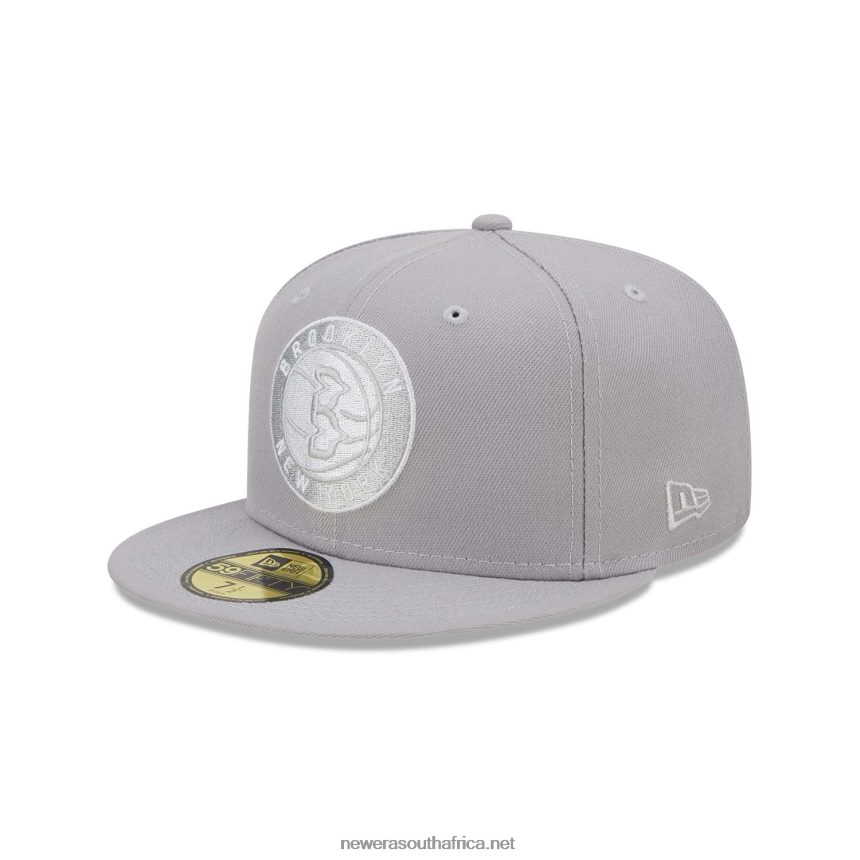Brooklyn Nets Light Fantasy Grey 59FIFTY Fitted Cap New Era TRBRBN1336